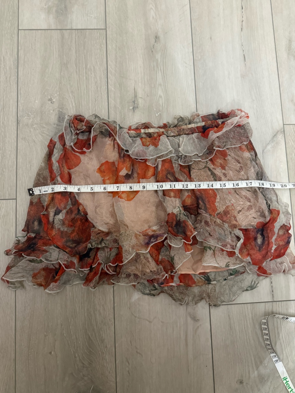 Isabel Marant Floral Ruffle Mini Silk Skirt Anemone Print in Red. Size S. New - Picture 6 of 7